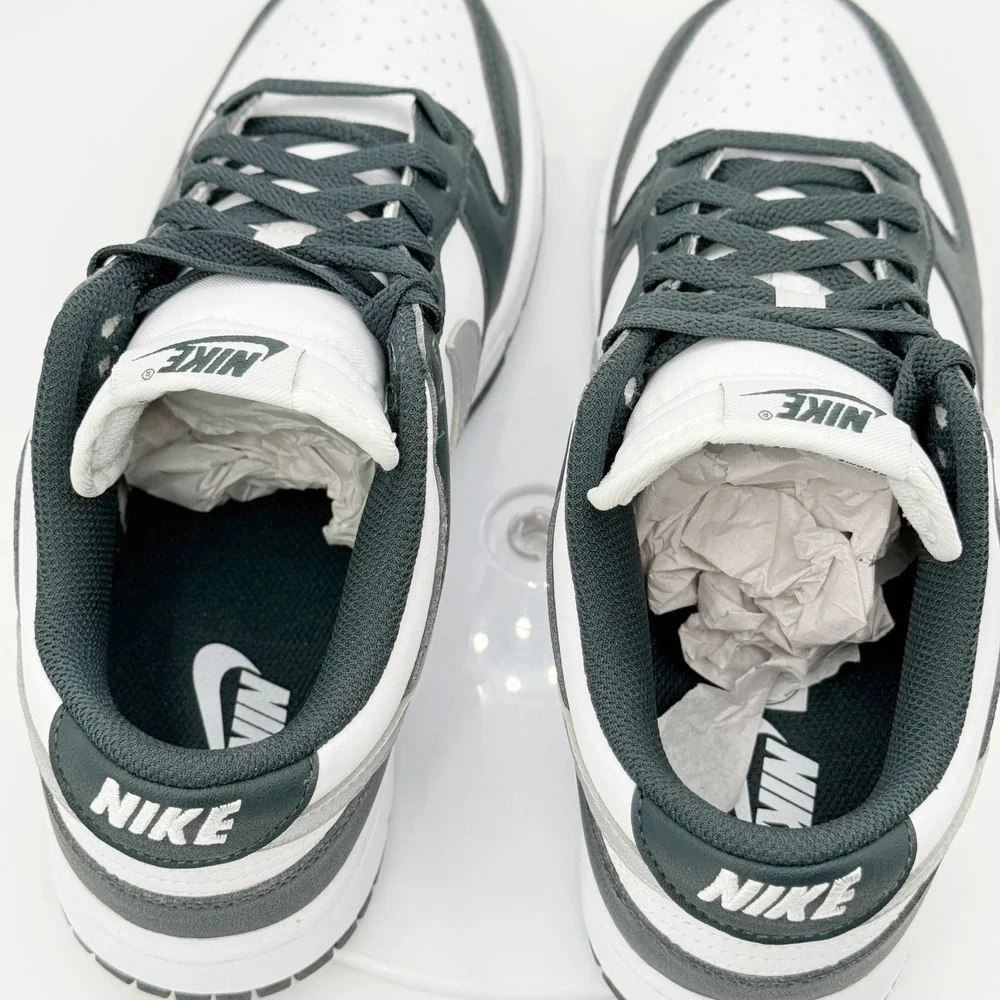 Nike Dunk Low Size 8.5 Womens Seaweed/Metallic Silver-White IO7450-364, NEW